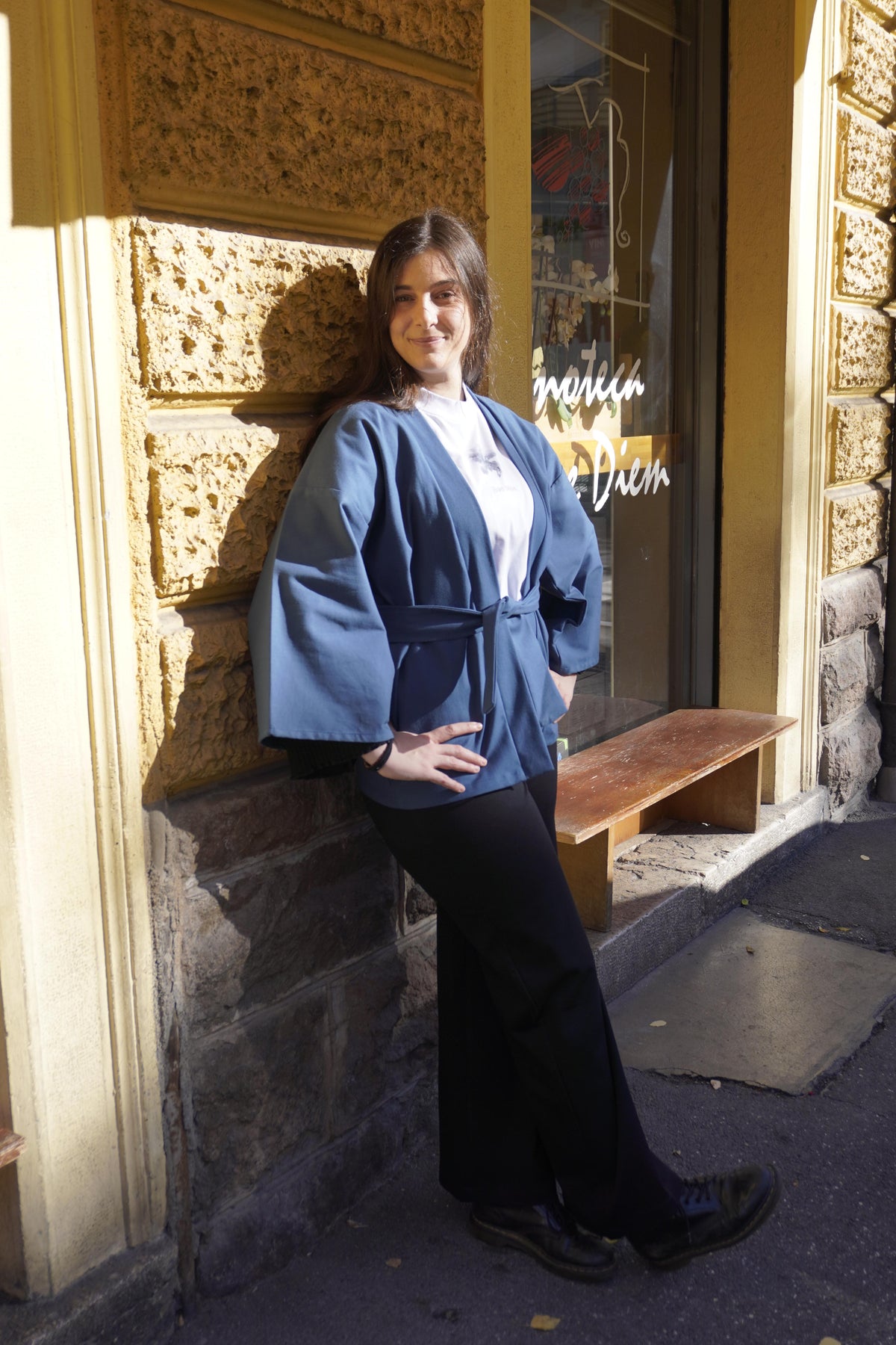  KIMONO BLU PETROLIO 